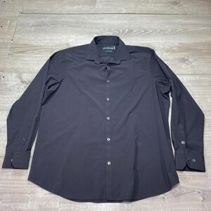Mizzen+Main Shirt Mens 2XL Black Leeward Standard Fit Performance Stretch